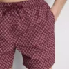 Geometriska badshorts med dragsko