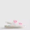 Glitter-jelly-sandaler med dubbla spännen och hälrem