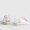 Glitter-jelly-sandaler med dubbla spännen och hälrem