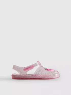 Glittriga jelly-sandaler med burdesign
