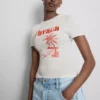 Grafisk baby-T-shirt i bomullsrik kvalitet i färgen Havana