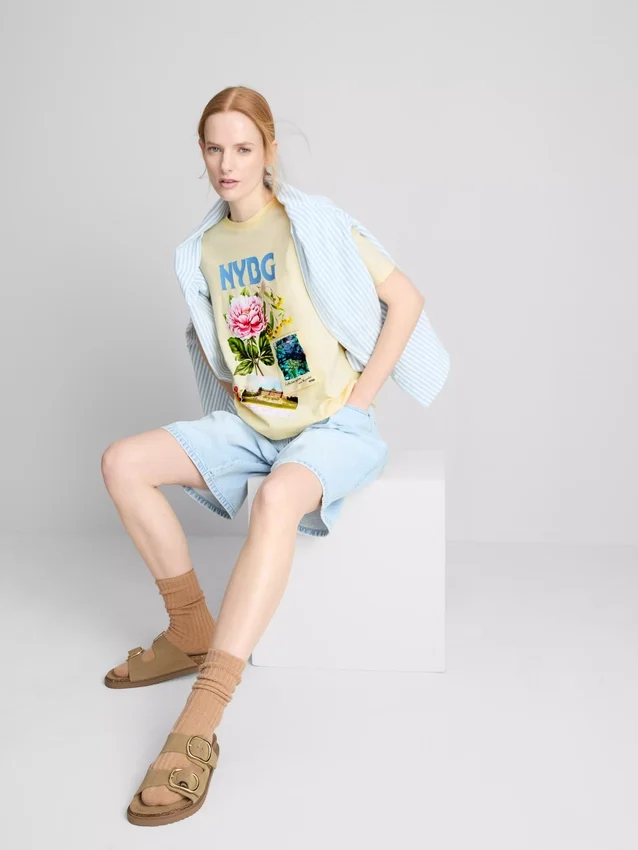 Grafisk T-shirt i bomull