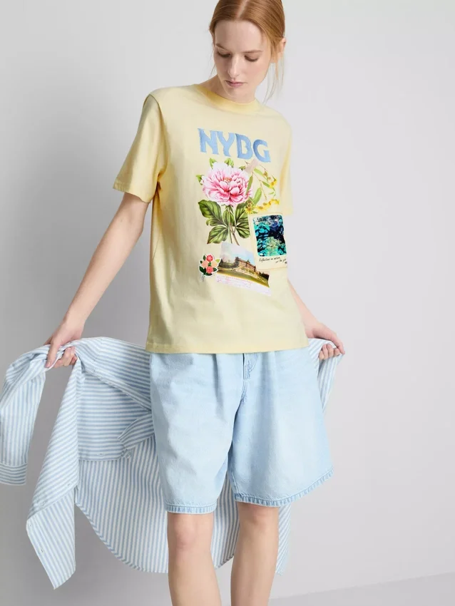 Grafisk T-shirt i bomull