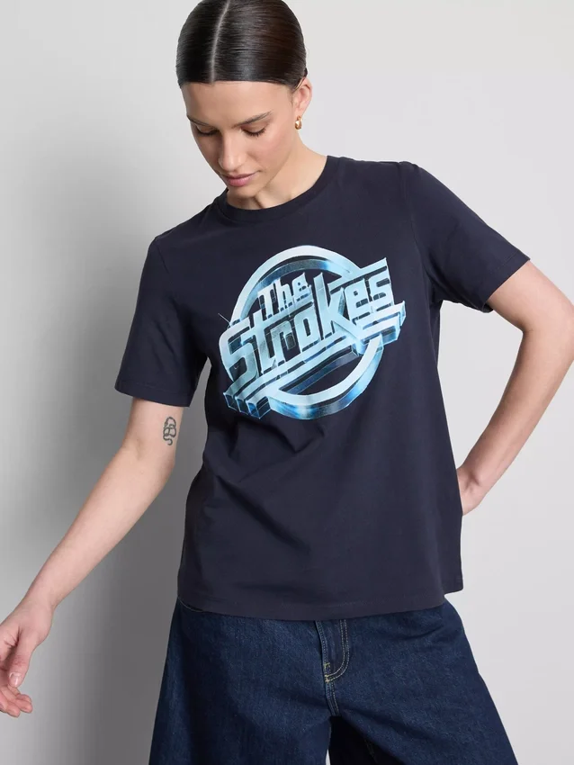 Grafisk T-shirt med The Strokes