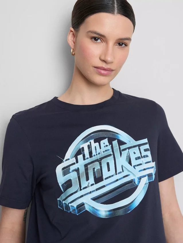 Grafisk T-shirt med The Strokes