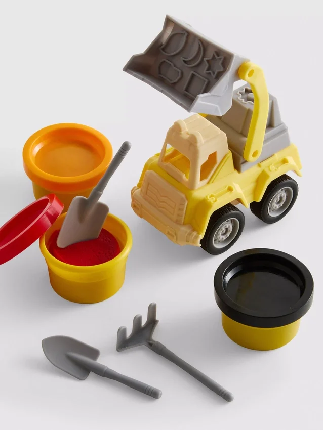 Grävmaskin och modellera-set