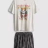 Guns N’ Roses pyjamas med korta shorts