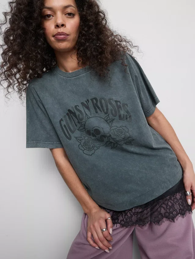 Guns N’ Roses T-shirt med spetskant