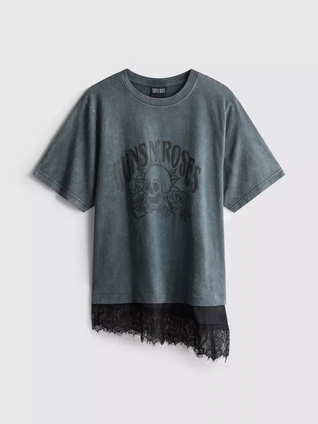 Guns N’ Roses T-shirt med spetskant