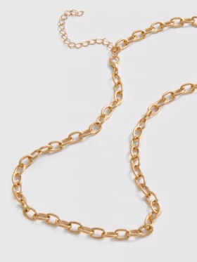 Halsband med grov kedja