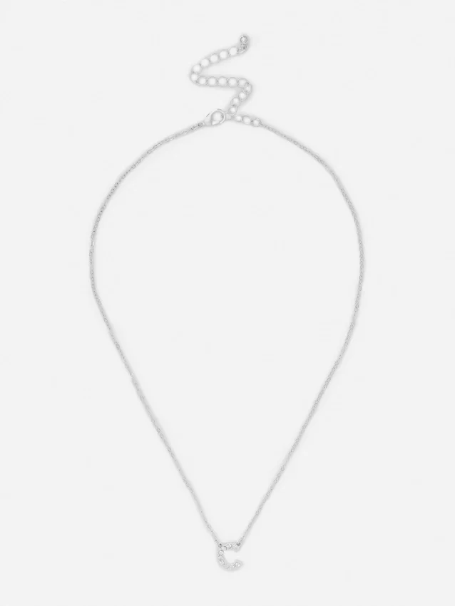 Halsband med initialer i strass