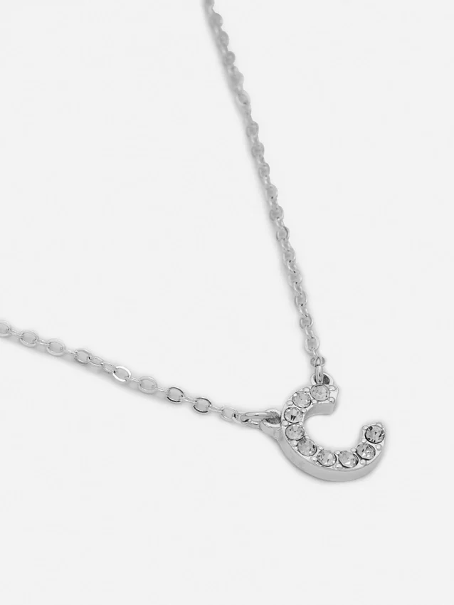 Halsband med initialer i strass