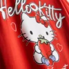 Hello Kitty-T-shirt i bomull med avslappnad passform och jordgubbsmotiv