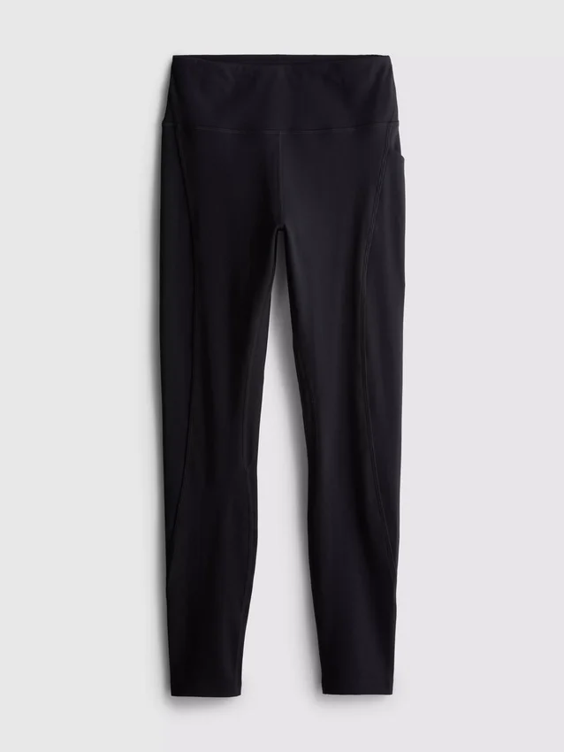 Högmidjade, släta och stödjande träningsleggings