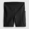 Högmidjade, släta yogashorts med stöd