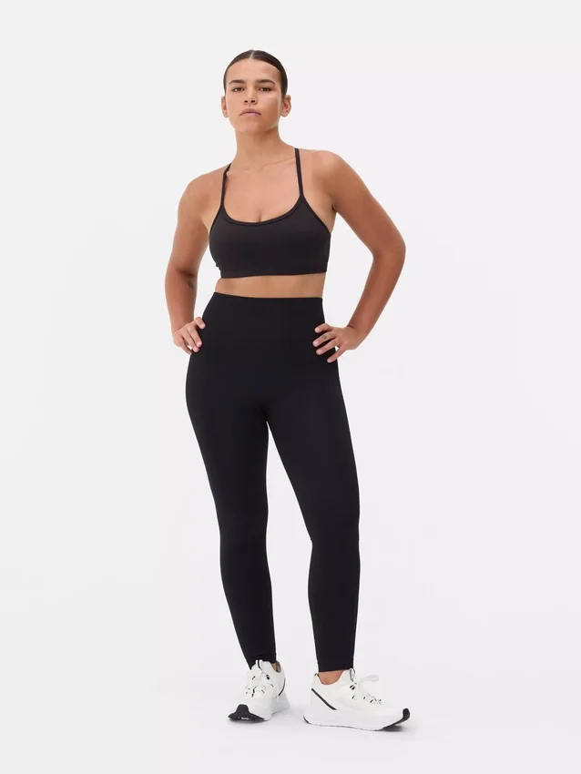 Högmidjade sömlösa leggings