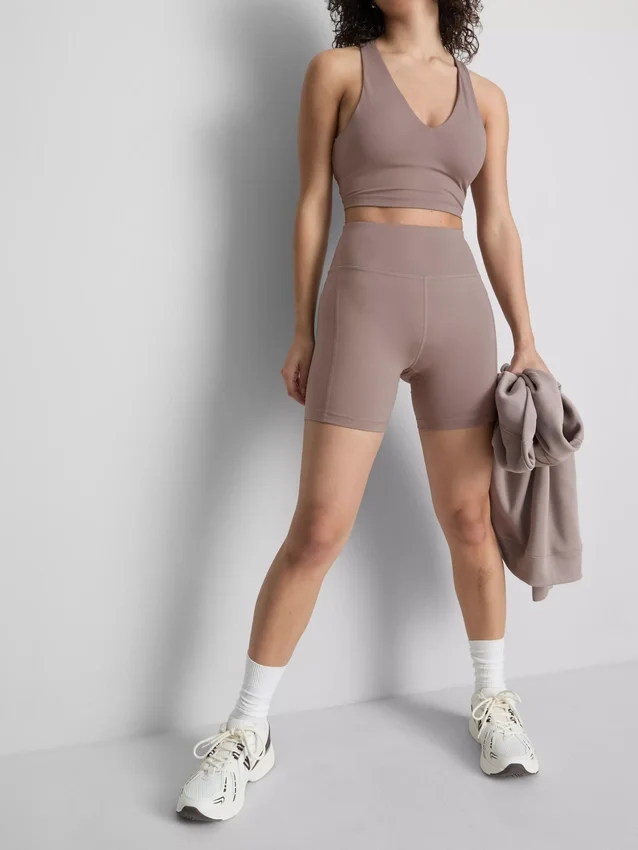 Högmidjade yogashorts