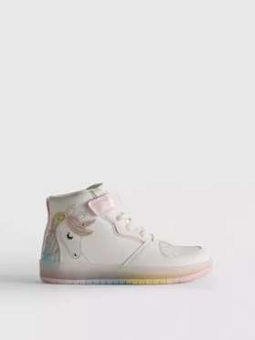 High-top-sneakers med upplyst enhörning