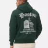 Huvtröja med Boston-motiv