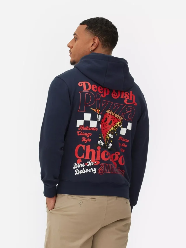 Huvtröja med Chicago Deep Dish-motiv