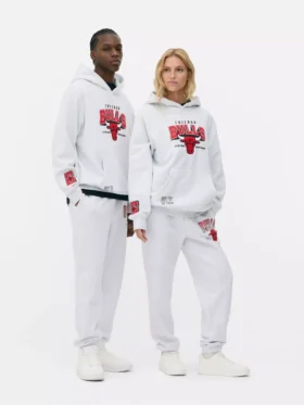Huvtröja med NBA Chicago Bulls-logotyp