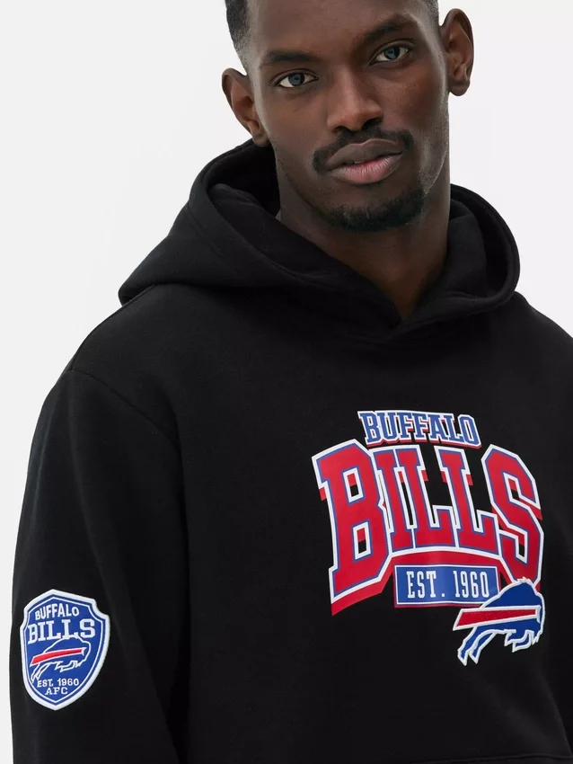 Huvtröja med NFL Buffalo Bills-logotyp