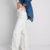Jeans i bomullsdenim med raka ben
