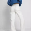 Jeans i bomullsdenim med raka ben