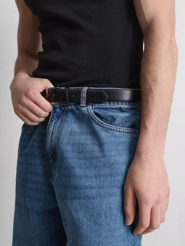 Jeans med hög midja och avslappnad passform