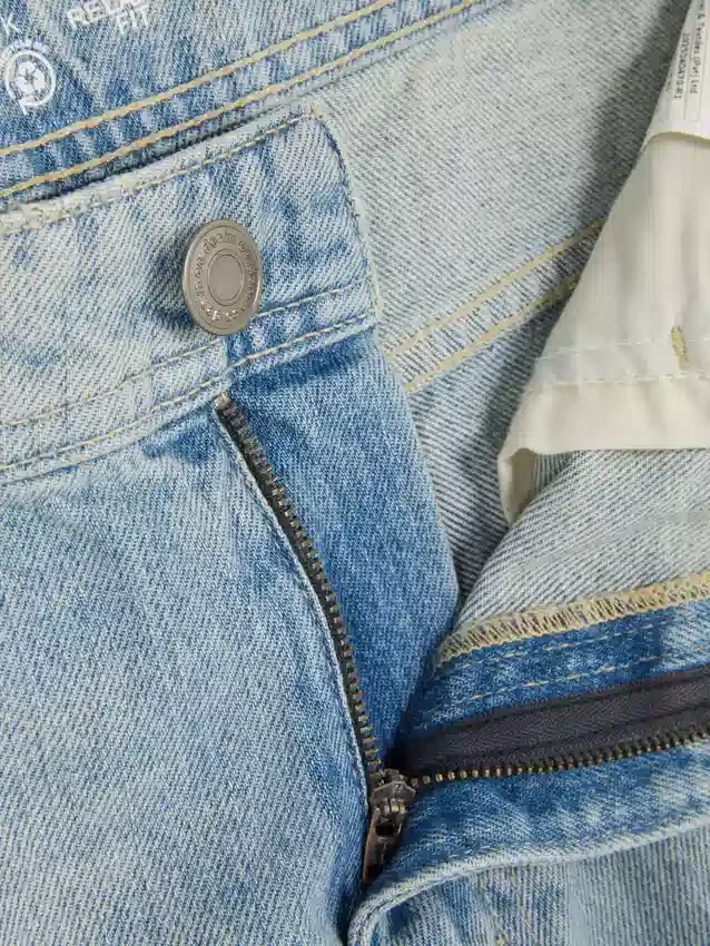 Jeans med hög midja och avslappnad passform