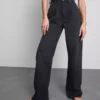 Jeans med hög midja och raka ben