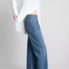 Jeans med hög midja och raka ben