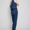 Jeans med hög midja och raka ben