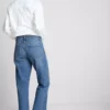Jeans med hög midja och raka ben