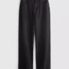 Jeans med hög midja och raka ben