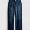 Jeans med hög midja och raka ben