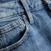Jeans med hög midja och raka ben
