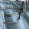Jeans med hög midja och raka ben