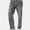 Jeans med medelhög midja och raka ben
