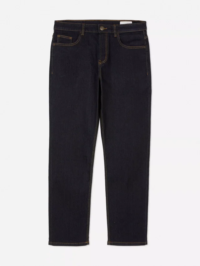 Jeans med medelhög midja och raka ben