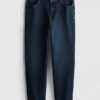 Jeans med medelhög midja och raka ben
