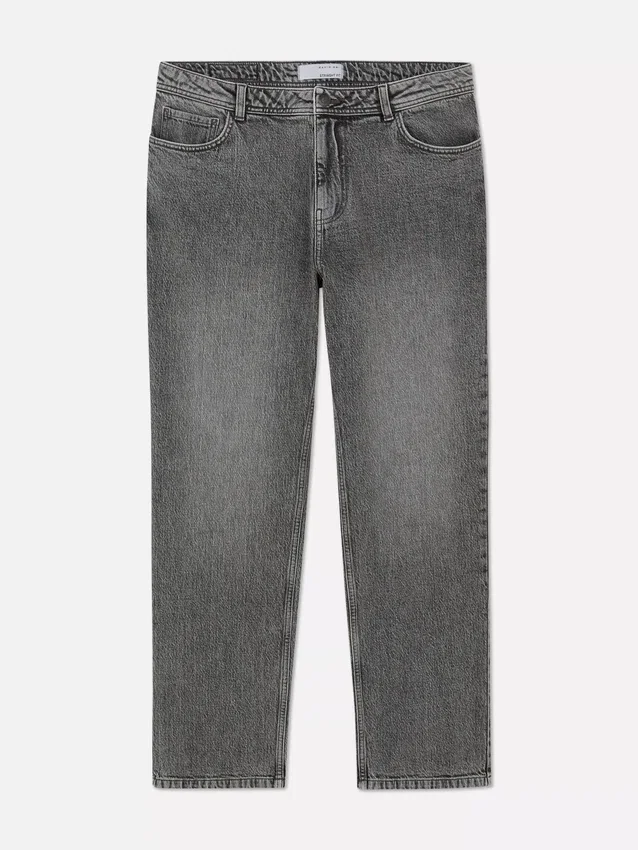 Jeans med medelhög midja och raka ben