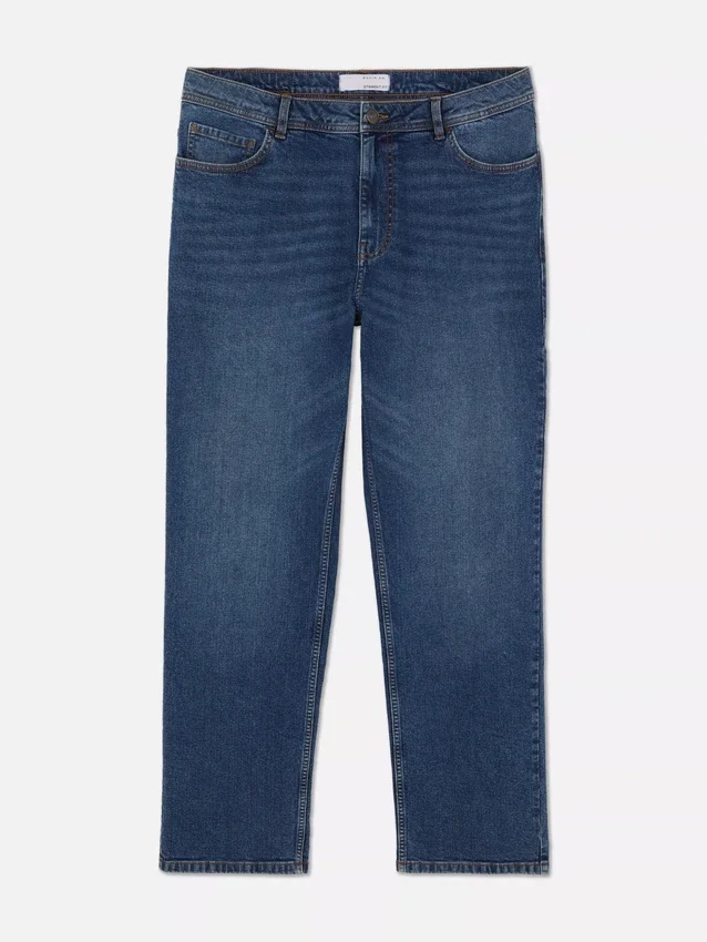 Jeans med medelhög midja och raka ben