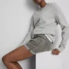 Jeansshorts med medelhög midja och uppvikt kant