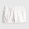 Jeansshorts med medelhög midja och uppvikt kant
