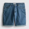 Jeansshorts med rak passform