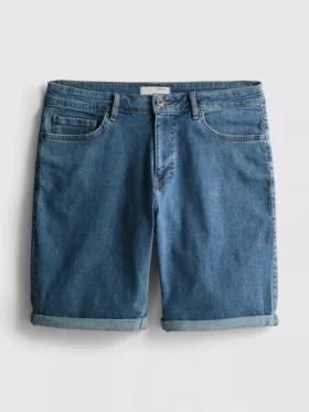 Jeansshorts med rak passform