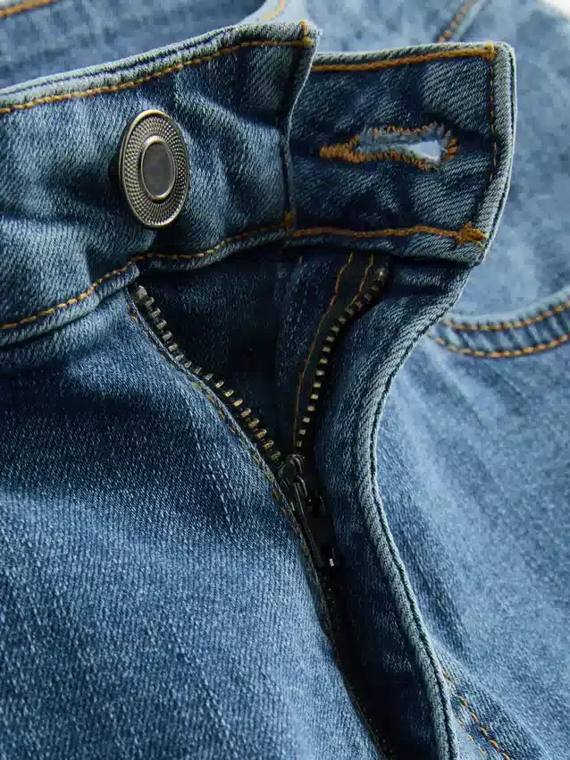 Jeansshorts med rak passform