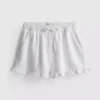 Jeansshorts med volang i nederkanten