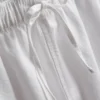 Jeansshorts med volang i nederkanten